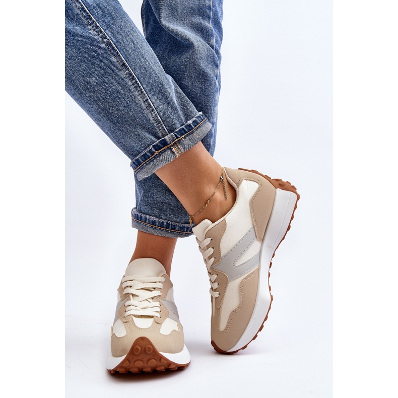 Beige Chloette Sportskor för kvinnor 1