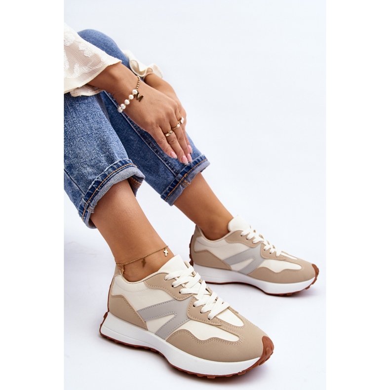 Beige Chloette Sportskor för kvinnor 2