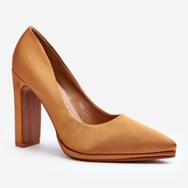Camel Piatti pumps med hög klack brun 1