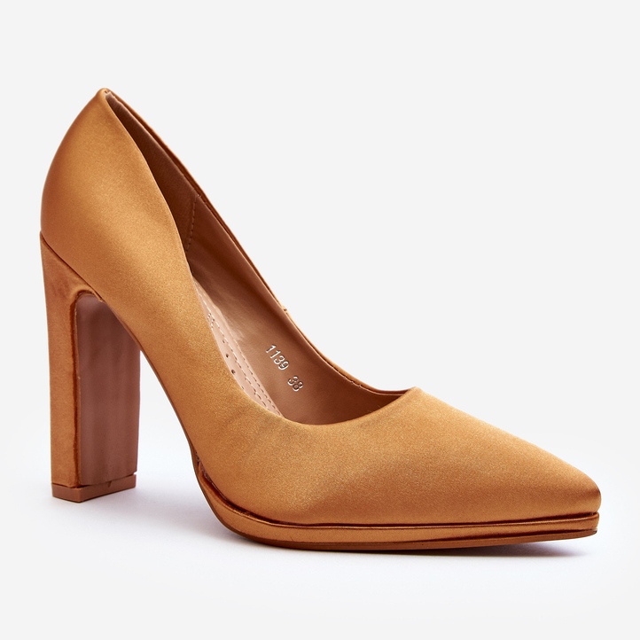 Camel Piatti pumps med hög klack brun 1