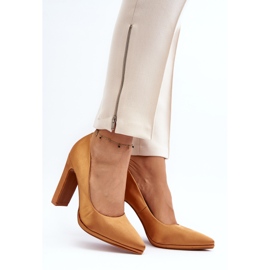 Camel Piatti pumps med hög klack brun 2