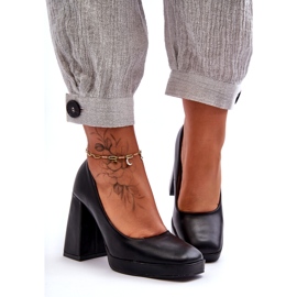 Pumps på massiva klackar Svart 2