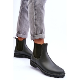 Kvinnors slip -gröna matt galoshes 2