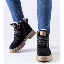 Svarta arbetarstövlar med lätt isolering från Stevens 1