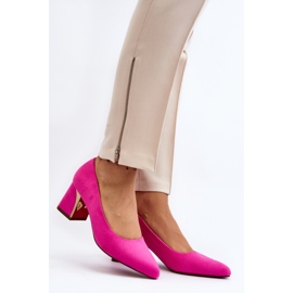 Fuchsia Stelloria pumps med hög klack rosa 2