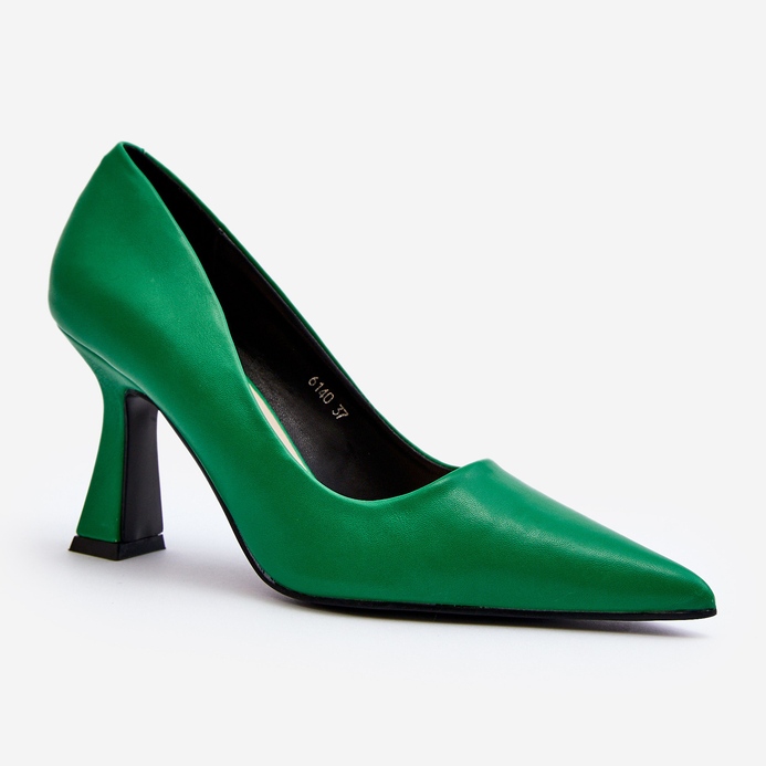 Klassiska gröna spetsiga höga klackar från Delimena 1