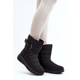 Kvinnors kardborreisolerade snöstövlar Svart Jawora 2