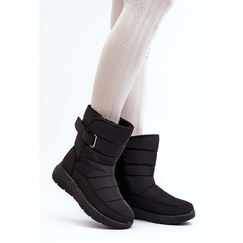 Kvinnors kardborreisolerade snöstövlar Svart Jawora 2