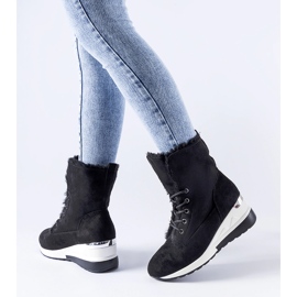 Svarta isolerade Wesley wedge sneakers 1