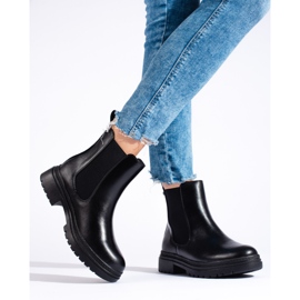 W. Potocki Potocki svarta Chelsea-stövlar för kvinnor 2