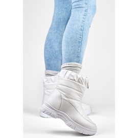 Bekväma, isolerade vita snöstövlar för kvinnor 2