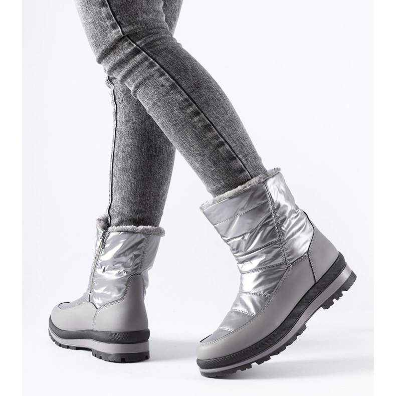 Tylertown snökängor i silver med päls 1