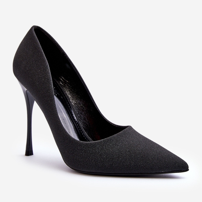 Tiberons svarta glittriga höga klackar 1