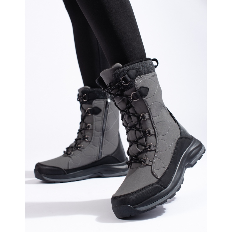 Vandringsskor med snörning för kvinnor DK vattentäta grå 1