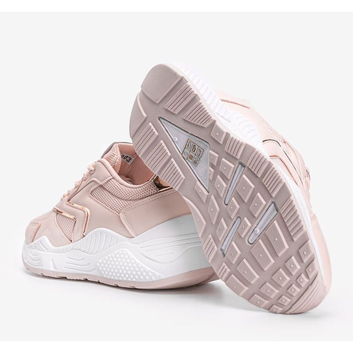 Chunky rosa sneakers med metalliska Kenna -detaljer 1