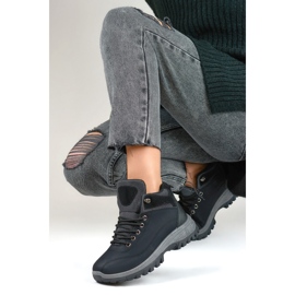 Isolerade vinterskor, vandringsskor för ungdomar, snörning svart 1