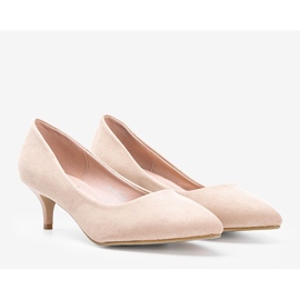 Beige pumps på Like you låg klack 1