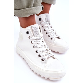 Dam Sneakers Big Star High Warm White GG274108 vit 3