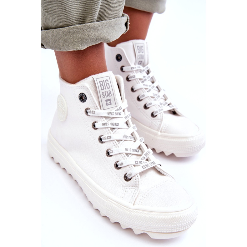 Dam Sneakers Big Star High Warm White GG274108 vit 3