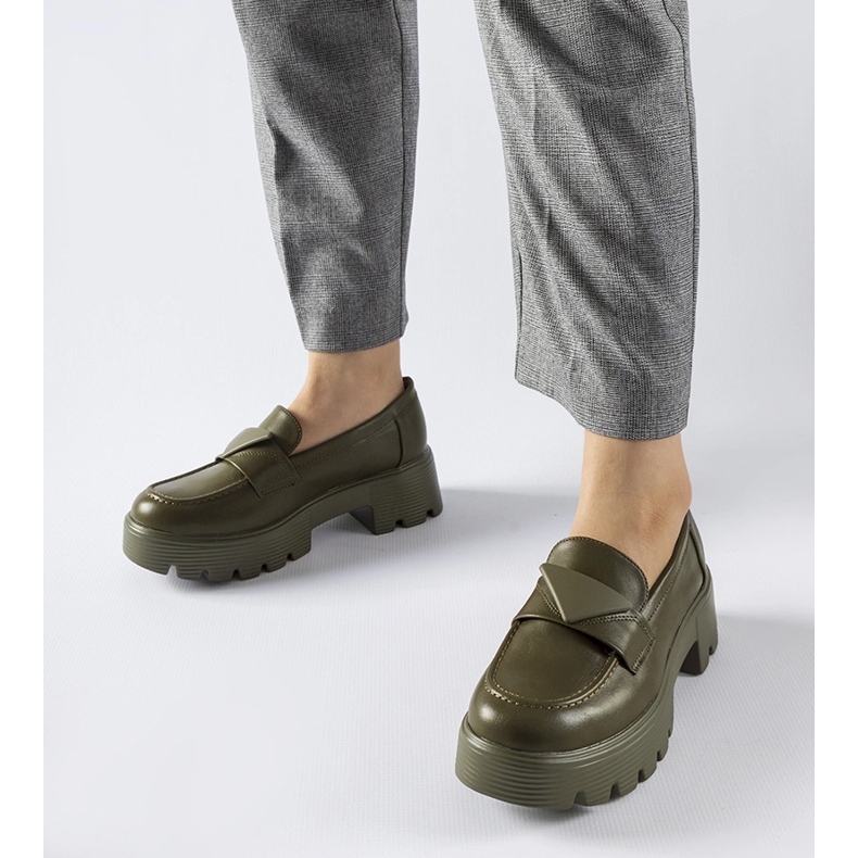 Gröna mockasiner med en massiv Eligio-sula 1