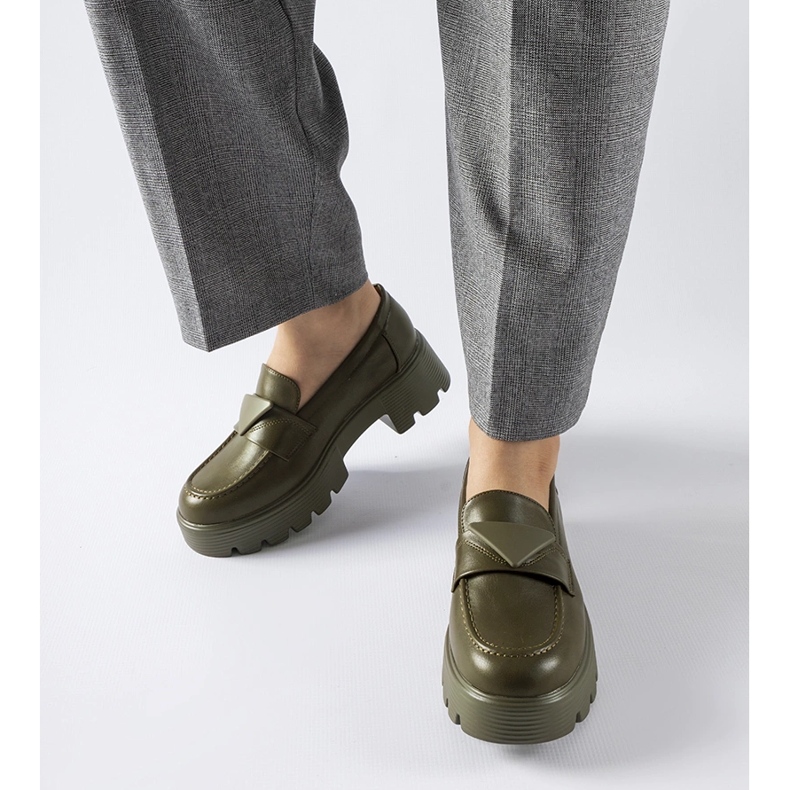 Gröna mockasiner med en massiv Eligio-sula 2