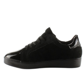 Damsneakers med kristaller T273P Svart 2