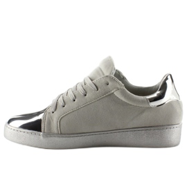 Damsneakers med kristaller T273P Silver grå 1