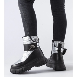 Grå isolerade Mejia snöstövlar silver- 1