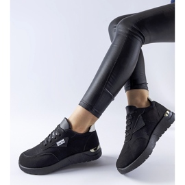 Geraldino sneakers i svart tyg 1