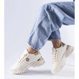 Beige sneakers med massiv Arpaia-sula 1