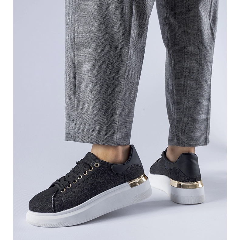 Svarta Scuderlando plattformssneakers 1