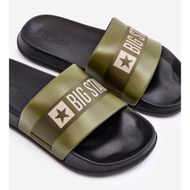 Klassiska flip-flops herr Big Star LL174458 Khaki grön 1