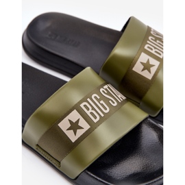 Klassiska flip-flops herr Big Star LL174458 Khaki grön 2