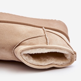 Beige Caliksa snökängor för kvinnor med tjock sula 1