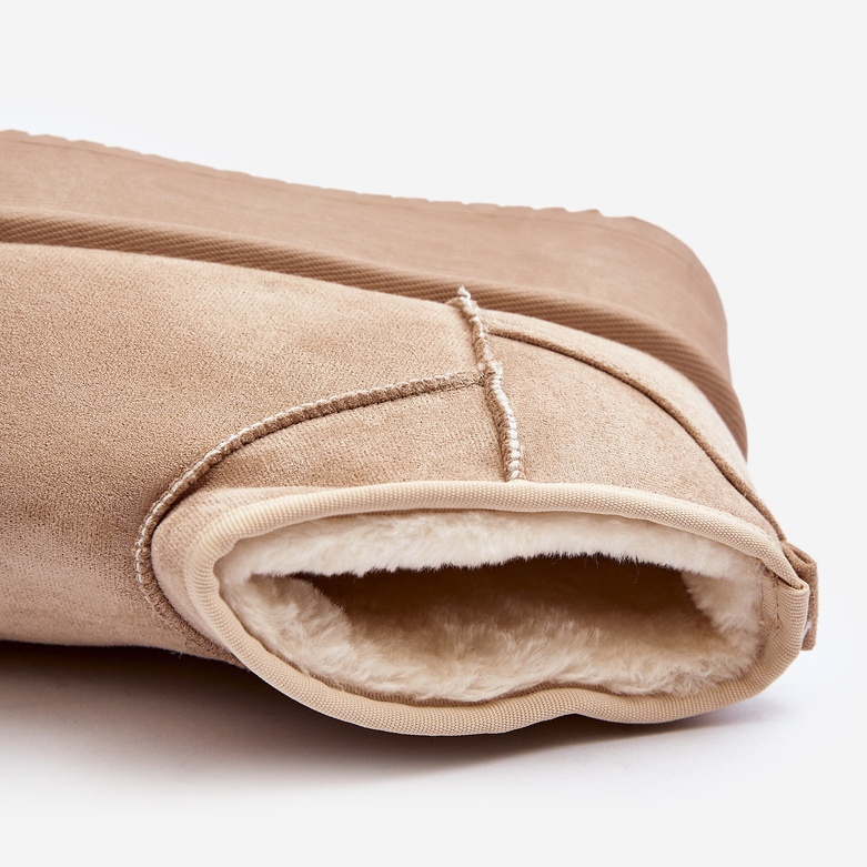 Beige Caliksa snökängor för kvinnor med tjock sula 1