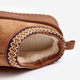 Tofflor med tjock sula av ekomocka Camel Sylva brun 1