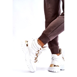 Damisolerade sportstövlar med snörning Trappers Vit Bastini 4