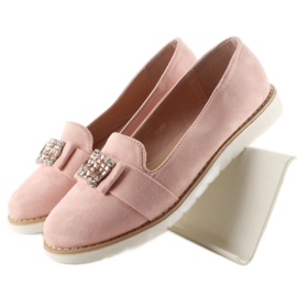 Pastellmocka loafers T245 Rosa 1