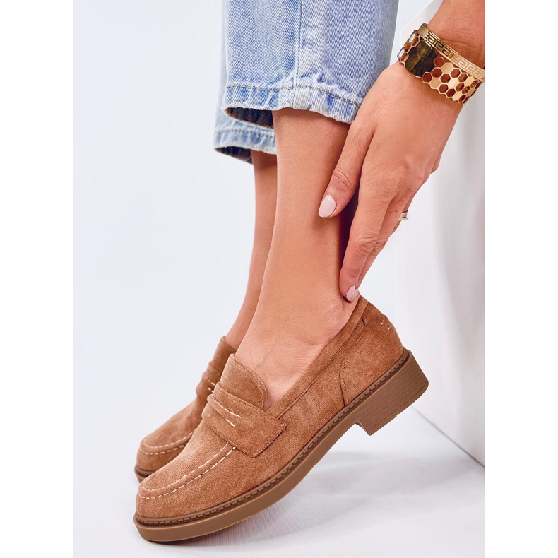 Antye Camel mockasin mocka för kvinnor brun 1