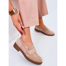 Antye Khaki mockasin mocka för kvinnor beige 1