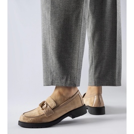Beige loafers med Seggiano-spänne 1