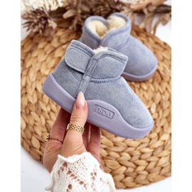 Blå Benigna barnsnöskor med pälsisolering 2