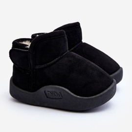 Svarta Benigna snöstövlar för barn med pälsfoder 1