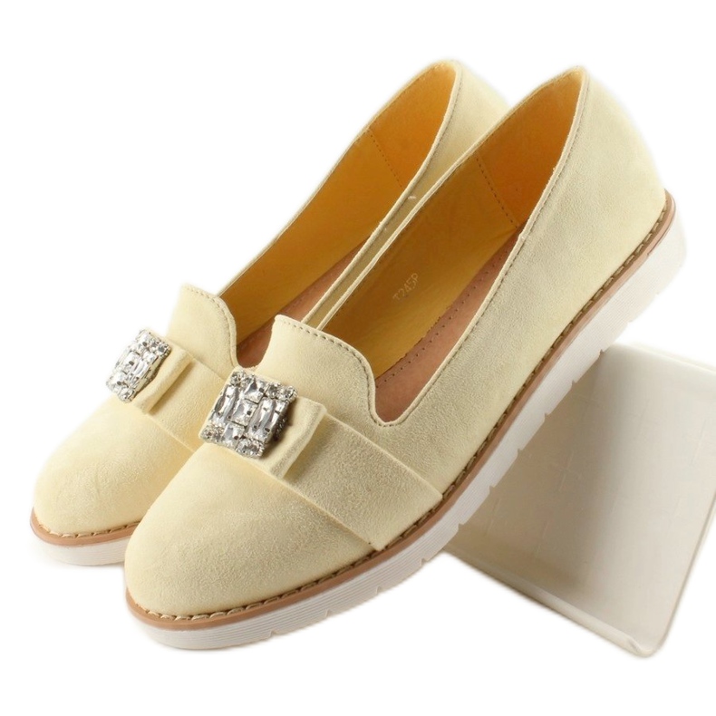 Pastellmocka loafers T245 Gul 2