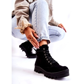 S.Barski Mocka Trapper Stövlar med svarta sömmar 2