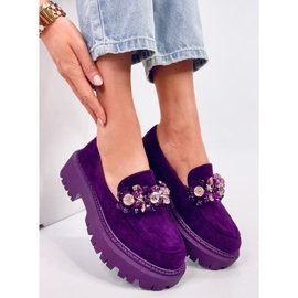 Heidi Purple kristall loafers violett 1