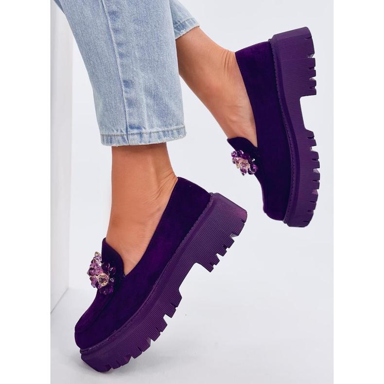 Heidi Purple kristall loafers purpur 2