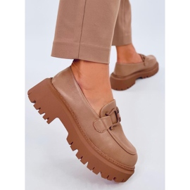 Elken Khaki plattforms loafers beige 1