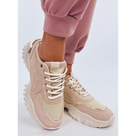 Fleis Beige sportskor för kvinnor 2