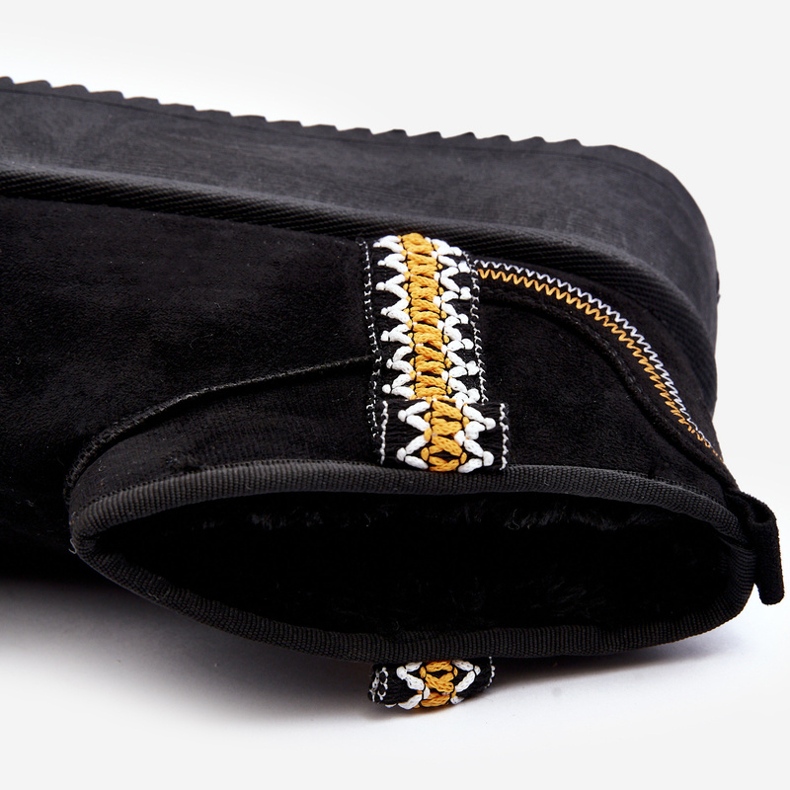 Plattformssnöskor med svart Udra-mönster 1